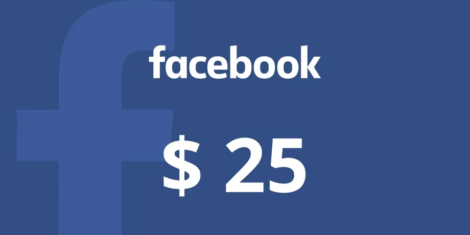 Facebook 25 USD Gift Card (Global) gallery image 2