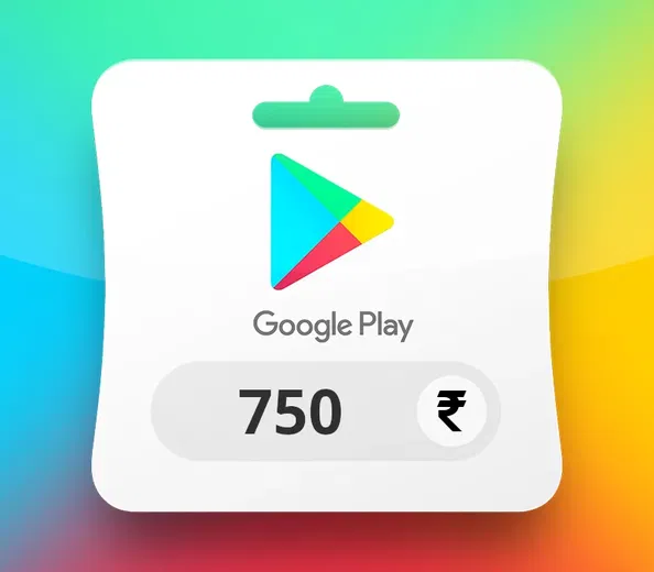 Google Play 750 INR Gift Card (Asia) gallery image 2
