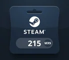 Steam Wallet 215 MXN Gift Card (Global) thumb 2