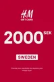 H&M 2000 SEK Gift Card (Sweden) thumb 2