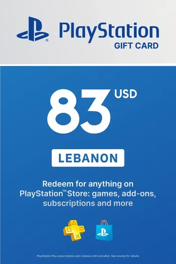 PlayStation Network 83 USD Gift Card (Lebanon) gallery image 2