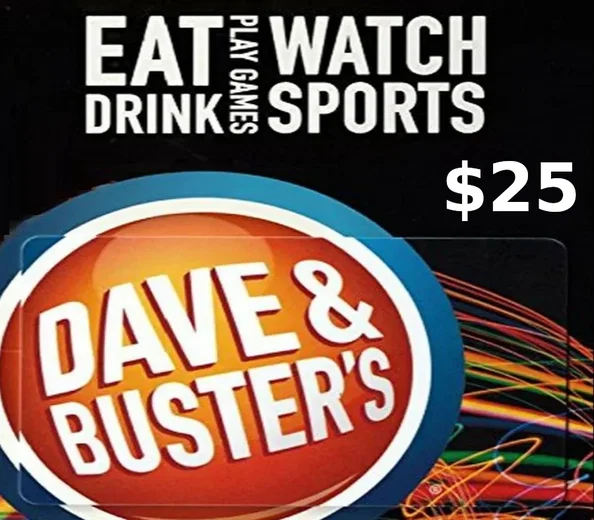 Dave & Buster's 25 USD Gift Card (United States) gallery image 2