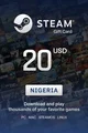 Steam Wallet 20 USD Gift Card (Nigeria) thumb 2