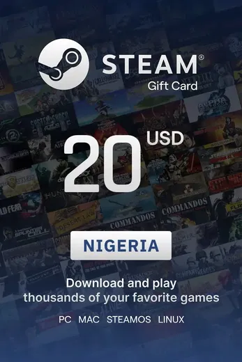 Steam Wallet 20 USD Gift Card (Nigeria) gallery image 2