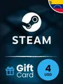 Steam Wallet 4 USD Gift Card (Venezuela) thumb 2