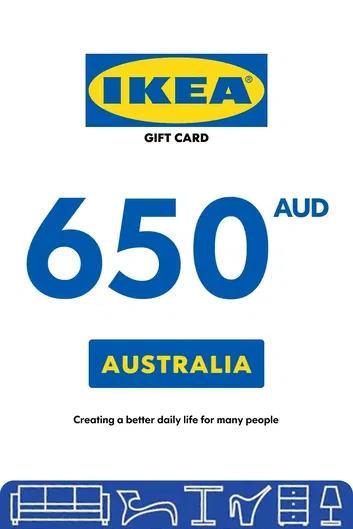 IKEA 650 AUD Gift Card (Australia)