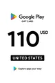 Google Play 110 USD Gift Card (United States) thumb 2