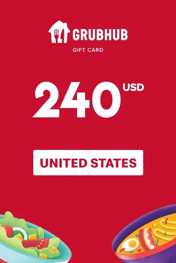 GrubHub 240 USD Gift Card (United States) gallery image 2