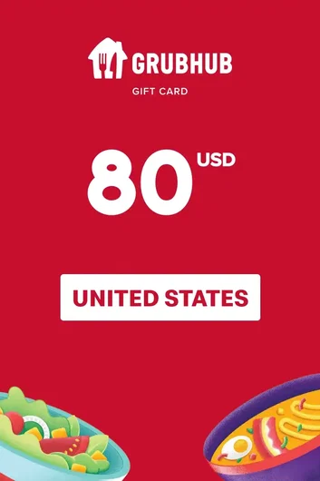 GrubHub 80 USD Gift Card (United States)