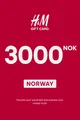 H&M 3000 NOK Gift Card (Norway) thumb 2
