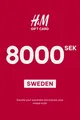 H&M 8000 SEK Gift Card (Sweden) thumb 1
