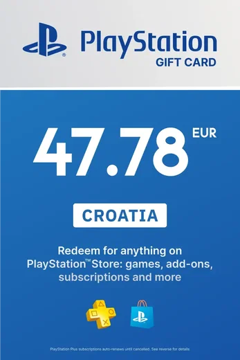 PlayStation Network 47.78 EUR Gift Card (Croatia) gallery image 2