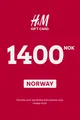 H&M 1400 NOK Gift Card (Norway) thumb 2