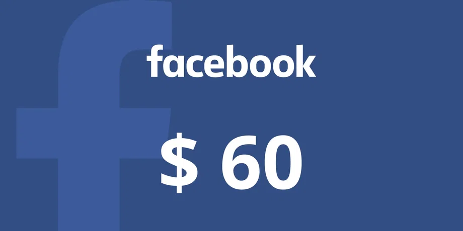 Facebook 60 USD Gift Card (Global) gallery image 2