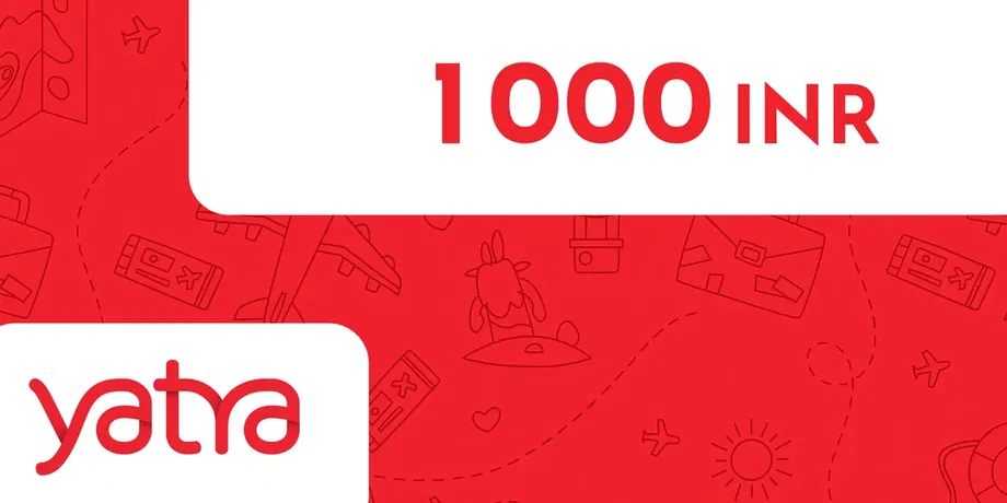 Yatra 1000 INR Gift Card (India) gallery image 2
