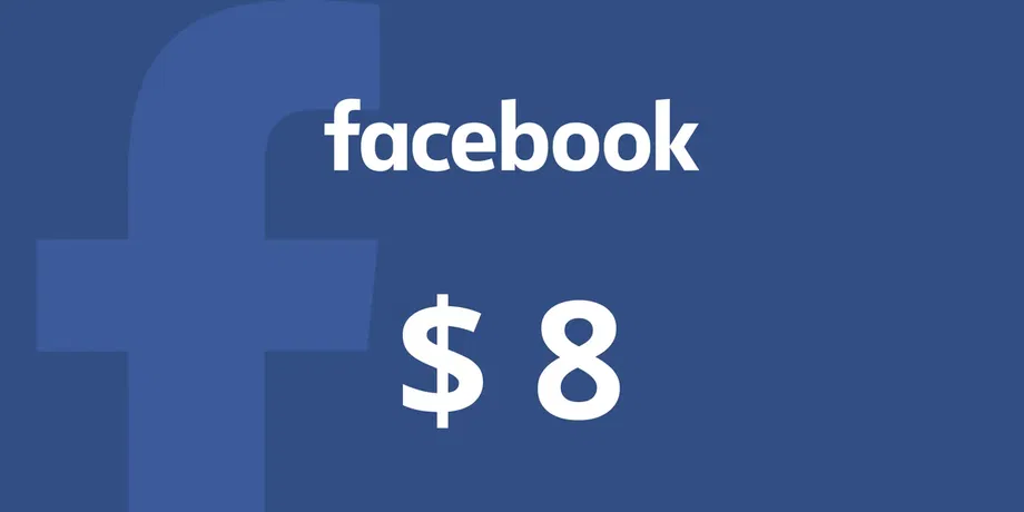 Facebook 8 USD Gift Card (Global) gallery image 2