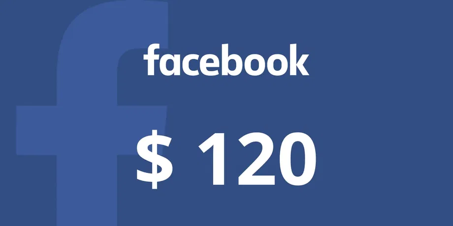Facebook 120 USD Gift Card (Global) gallery image 2