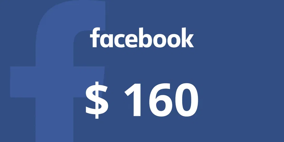 Facebook 160 USD Gift Card (Global) gallery image 2