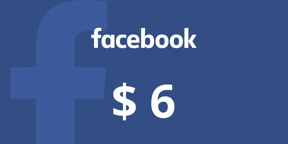 Facebook 6 USD Gift Card (Global) gallery image 2