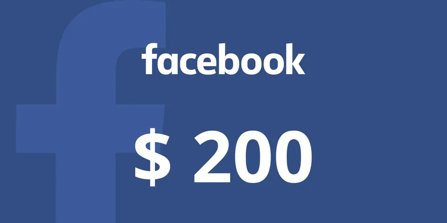 Facebook 200 USD Gift Card (Global) gallery image 2