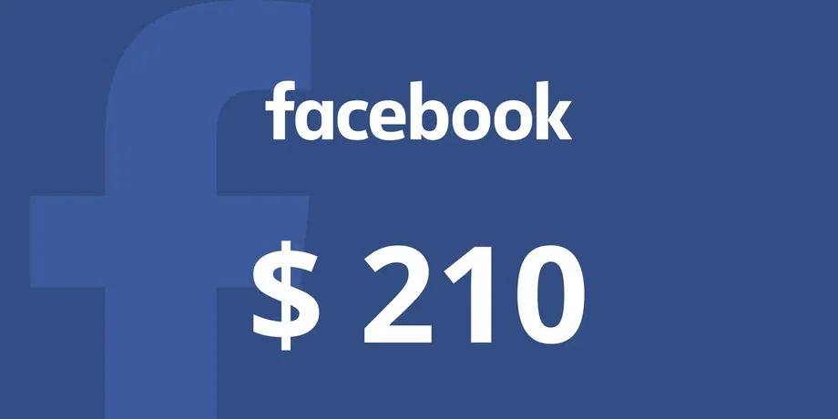 Facebook 210 USD Gift Card (Global) gallery image 2