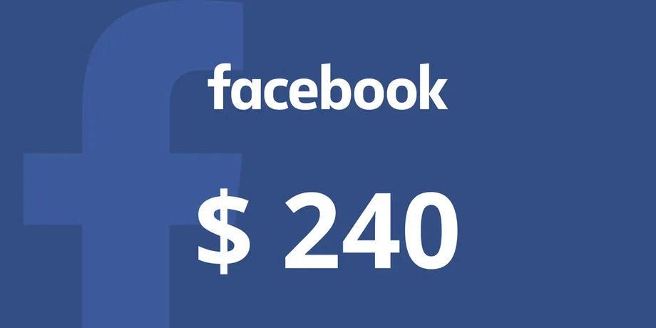 Facebook 240 USD Gift Card (Global) gallery image 2