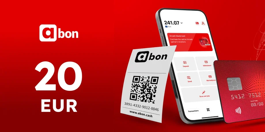 A-bon 20 EUR Gift Card (Europe) gallery image 2
