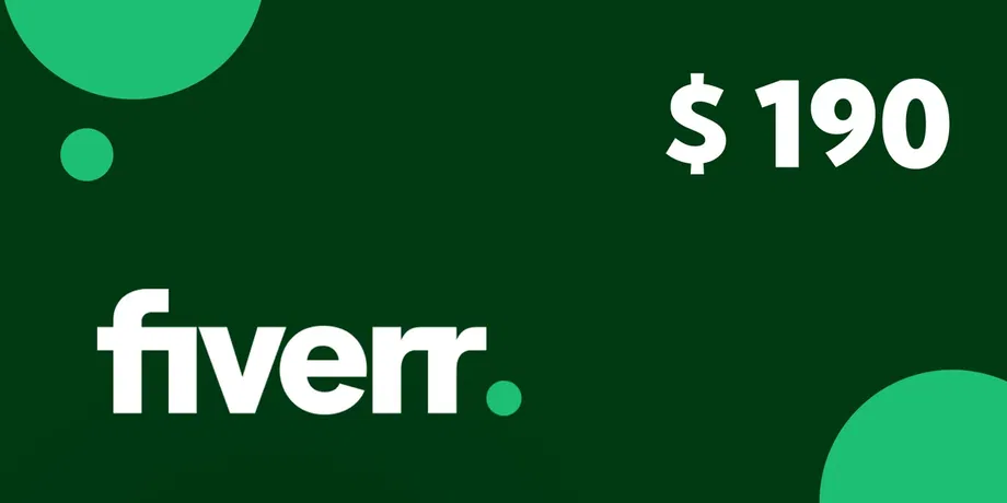 Fiverr 190 USD Gift Card (Global) gallery image 2
