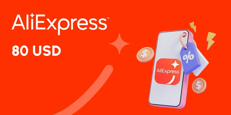AliExpress 80 USD Gift Card (Global) gallery image 2