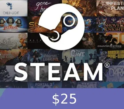 Steam Wallet 25 USD Gift Card (Global) gallery image 1