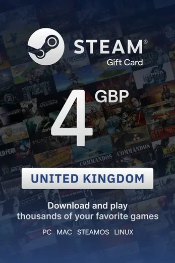 Steam Wallet 4 GBP Gift Card (United Kingdom) gallery image 2