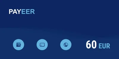 Payeer 60 EUR Payment Card (Europe) gallery image 1