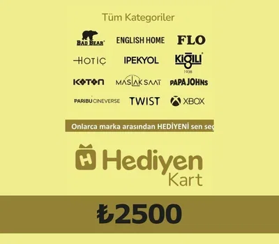 Hediyen KART All Access 2500 Gift Card (Turkey) gallery image 2