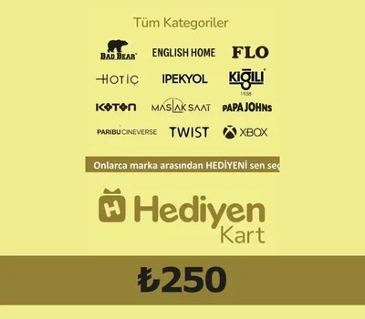 Hediyen KART All Access 250 Gift Card (Turkey) gallery image 1