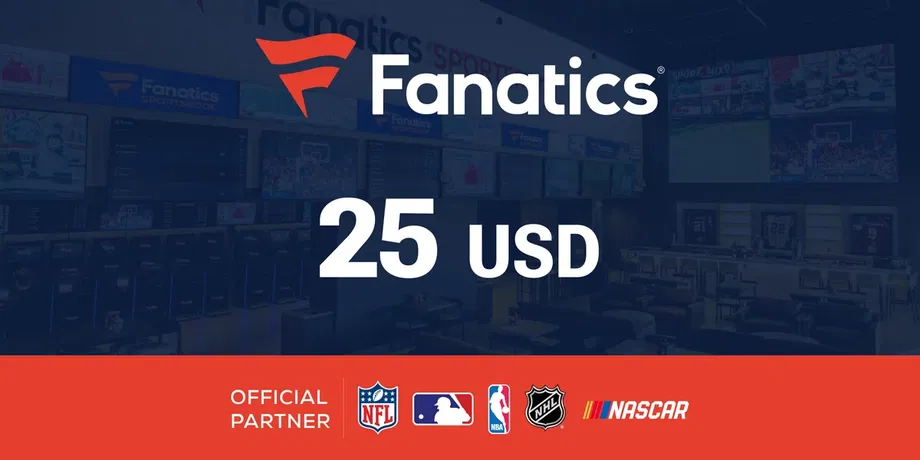 Fanatics 25 USD Gift Card (United States) gallery image 2