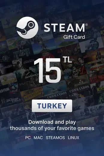 Steam Wallet 15 Gift Card (Turkey) gallery image 2