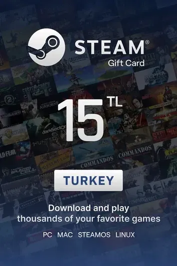 Steam Wallet 15 Gift Card (Turkey)