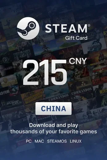 Steam Wallet 215 CNY Gift Card (China) gallery image 2