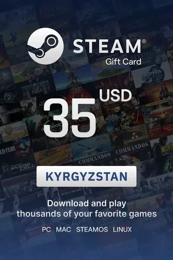 Steam Wallet 35 USD Gift Card (Kyrgyzstan) gallery image 2