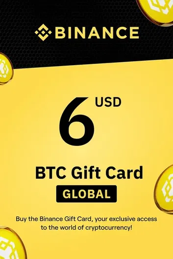 Binance $6 USD in Bitcoin (BTC) Crypto Voucher