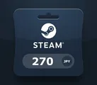 Steam Wallet 270 JPY Gift Card (Asia) thumb 2