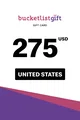 BucketlistGift 275 USD Gift Card (United States) thumb 2