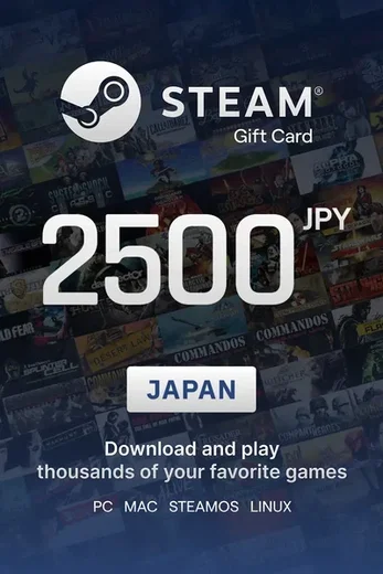 Steam Wallet 2500 JPY Gift Card (Japan) gallery image 2