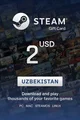Steam Wallet 2 USD Gift Card (Uzbekistan) thumb 2
