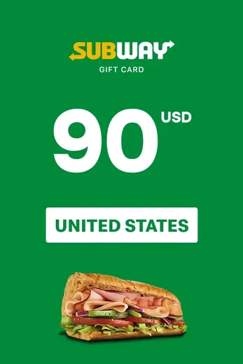 Subway 90 USD Gift Card (United States) gallery image 2