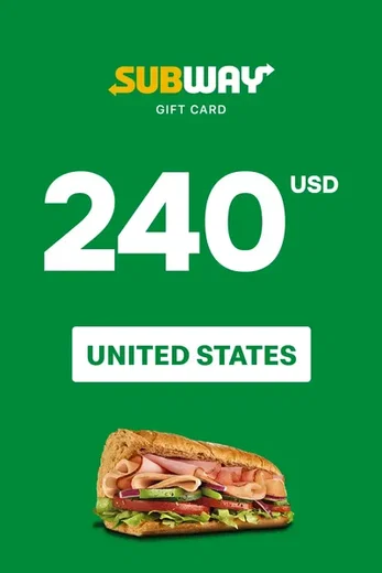 Subway 240 USD Gift Card (United States) gallery image 2