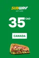 Subway 35 CAD Gift Card (Canada) thumb 2