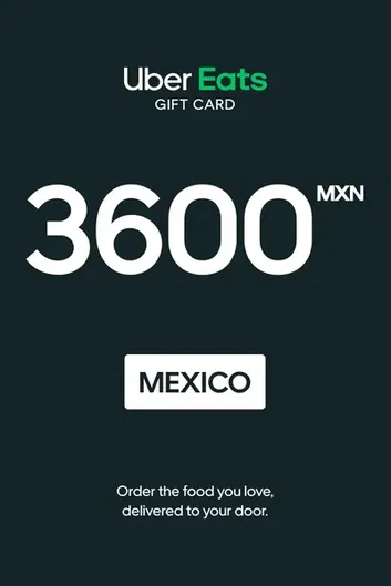 Uber 3600 MXN Gift Card (Mexico)
