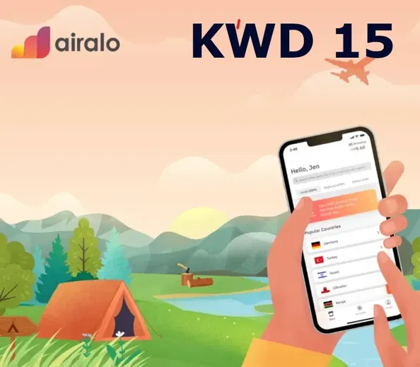 Airalo 15 KWD Gift Card (Kuwait) gallery image 2